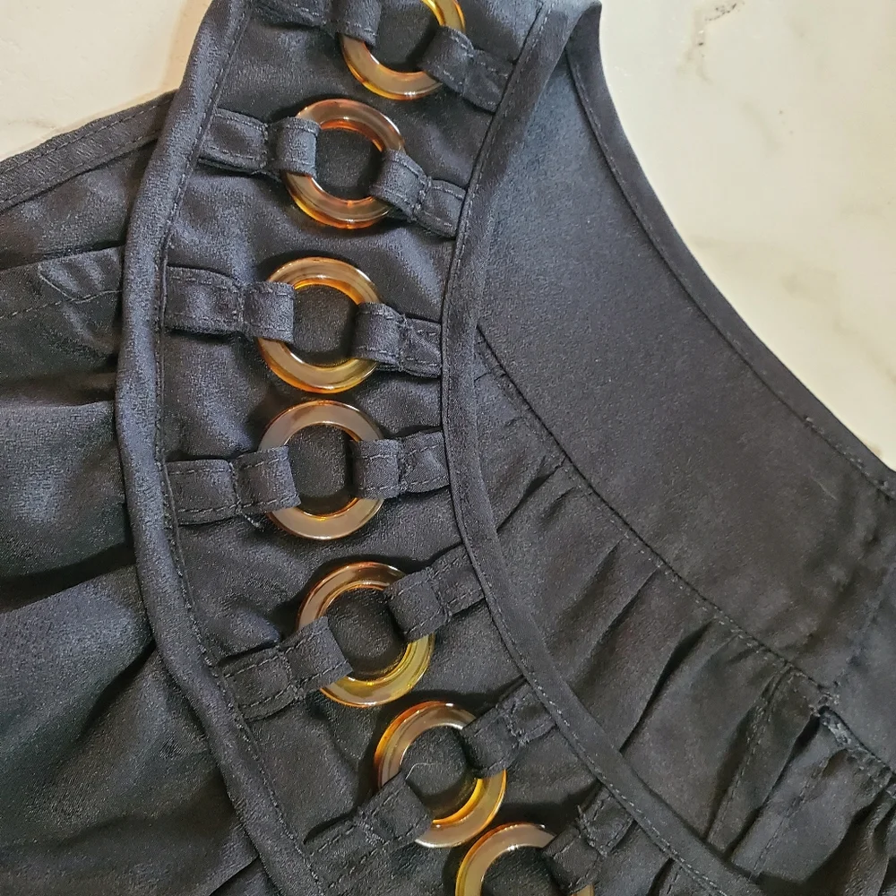 Michael Kors Black Sleeveless  Peplum Top size 1X